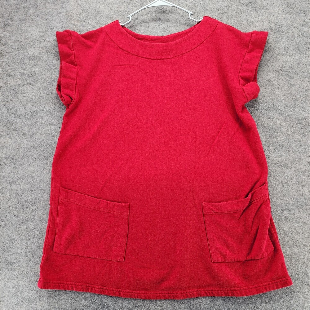 Bryn Walker Shirt Womens Medium Short Sleeve Red Pockets